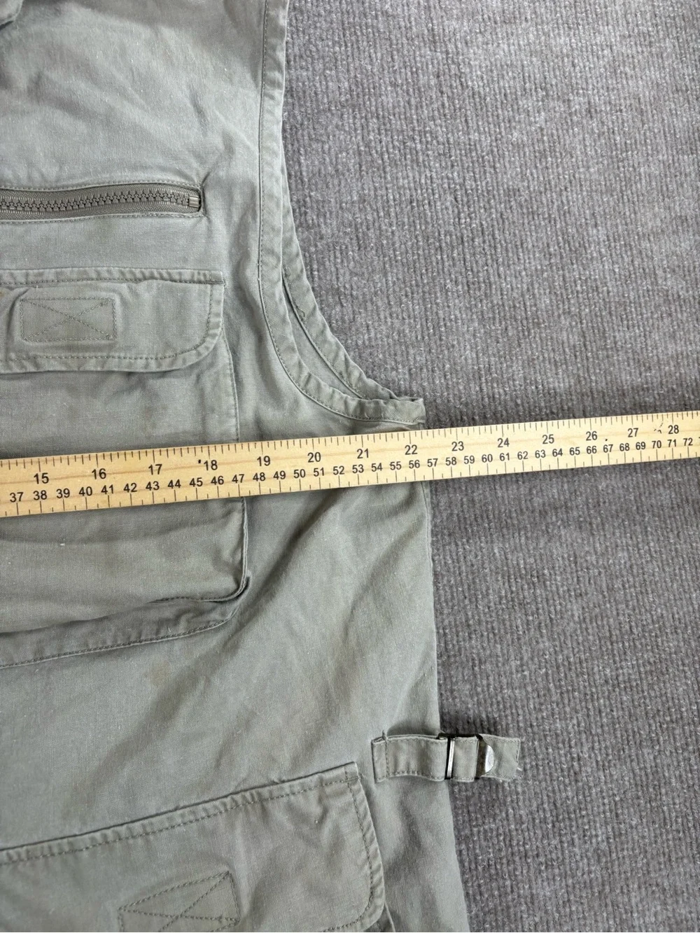 Vintage Banana Republic Vest Mens Medium Beige Safari Travel Hooded Canvas